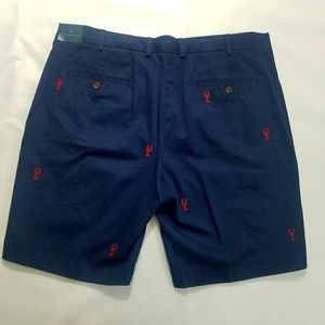 Brooks Brothers Blue Shorts 40 W Lobster Print